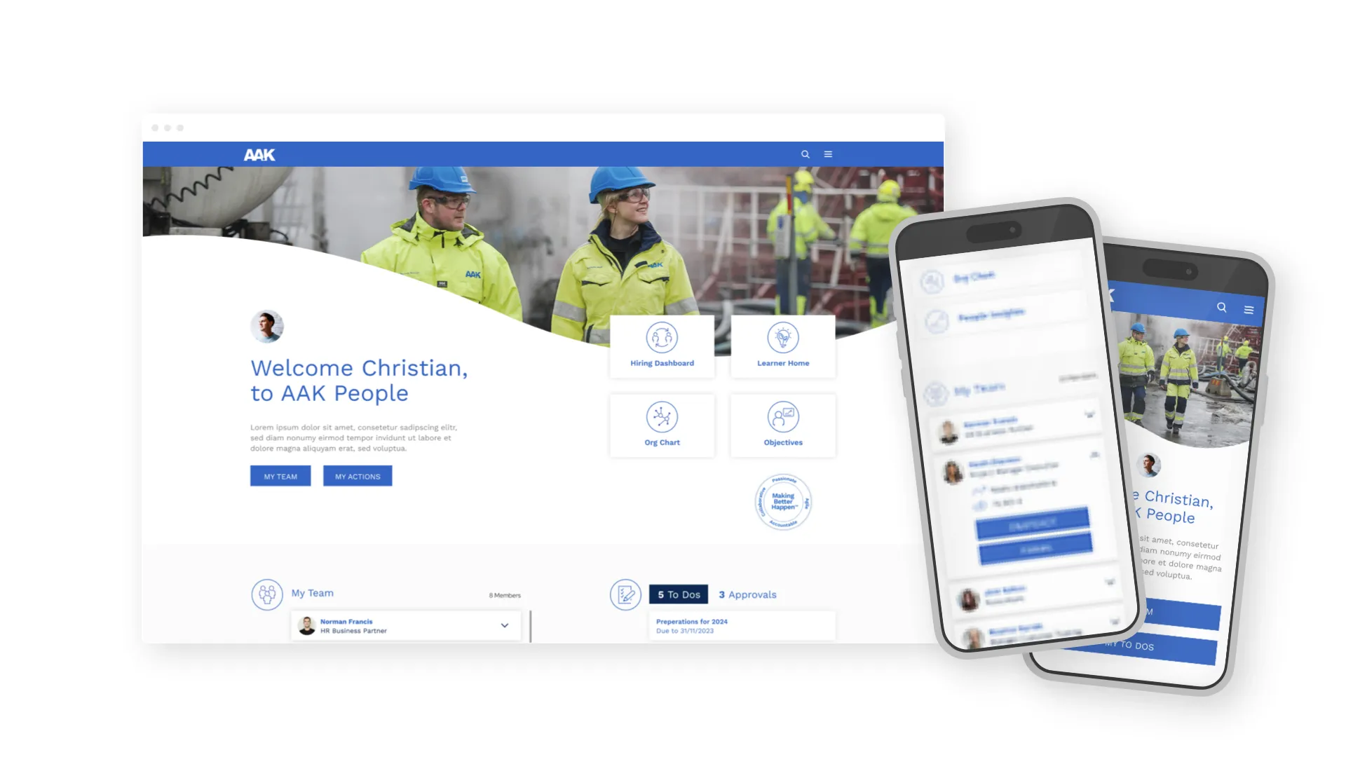 AAK Manager Hub on mobile