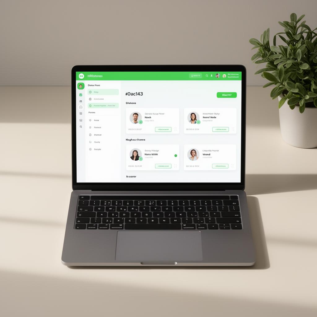 HR platform interface customized with brand colors