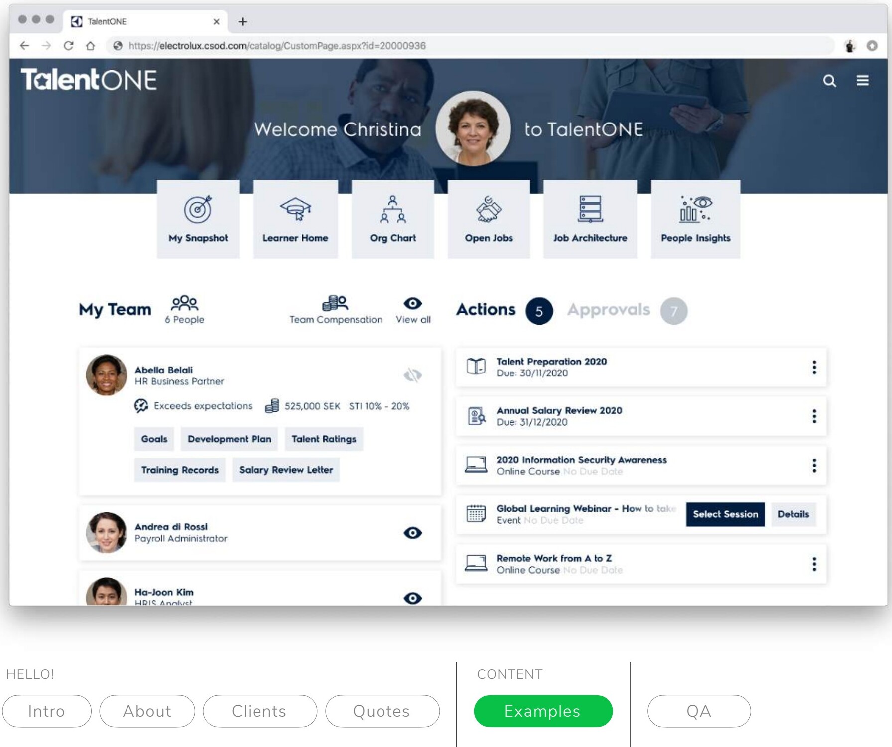 Electrolux Managers Hub