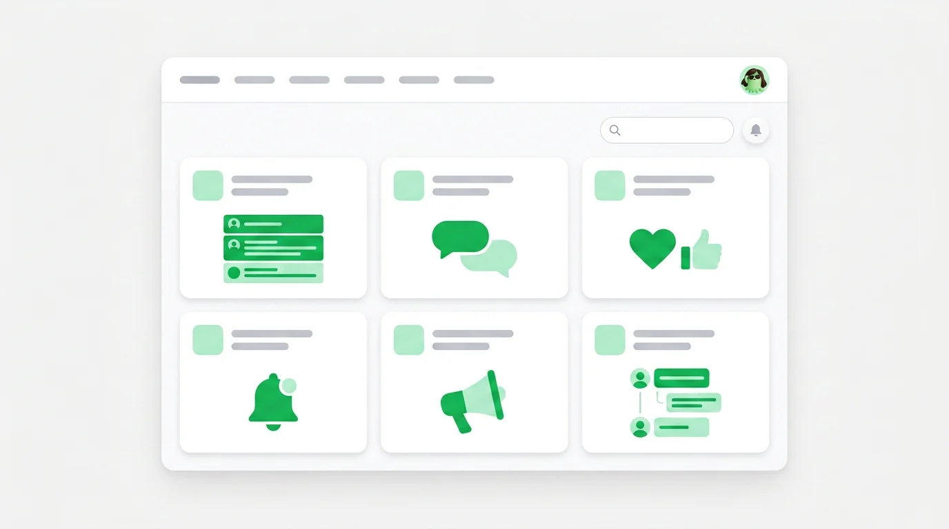 Communication feed with articles, comments, and employee interactions