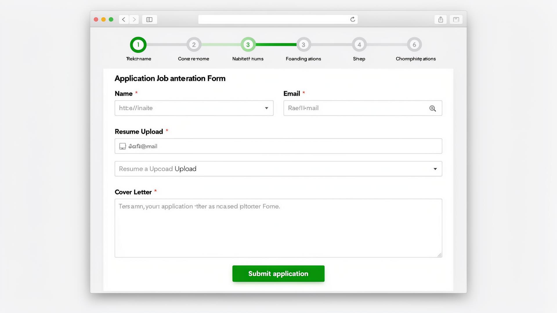 Career site application form