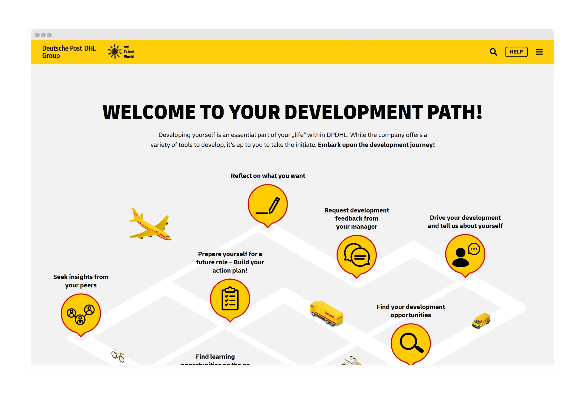 DHL development path skills page