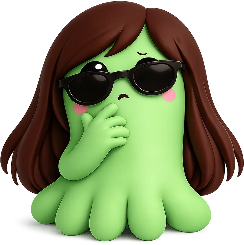 Octi character illustration showing confusion with a low-engagement platform
