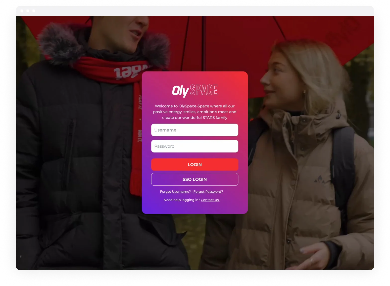 Dynamische Login-Seite mit Kampagnen-Highlights