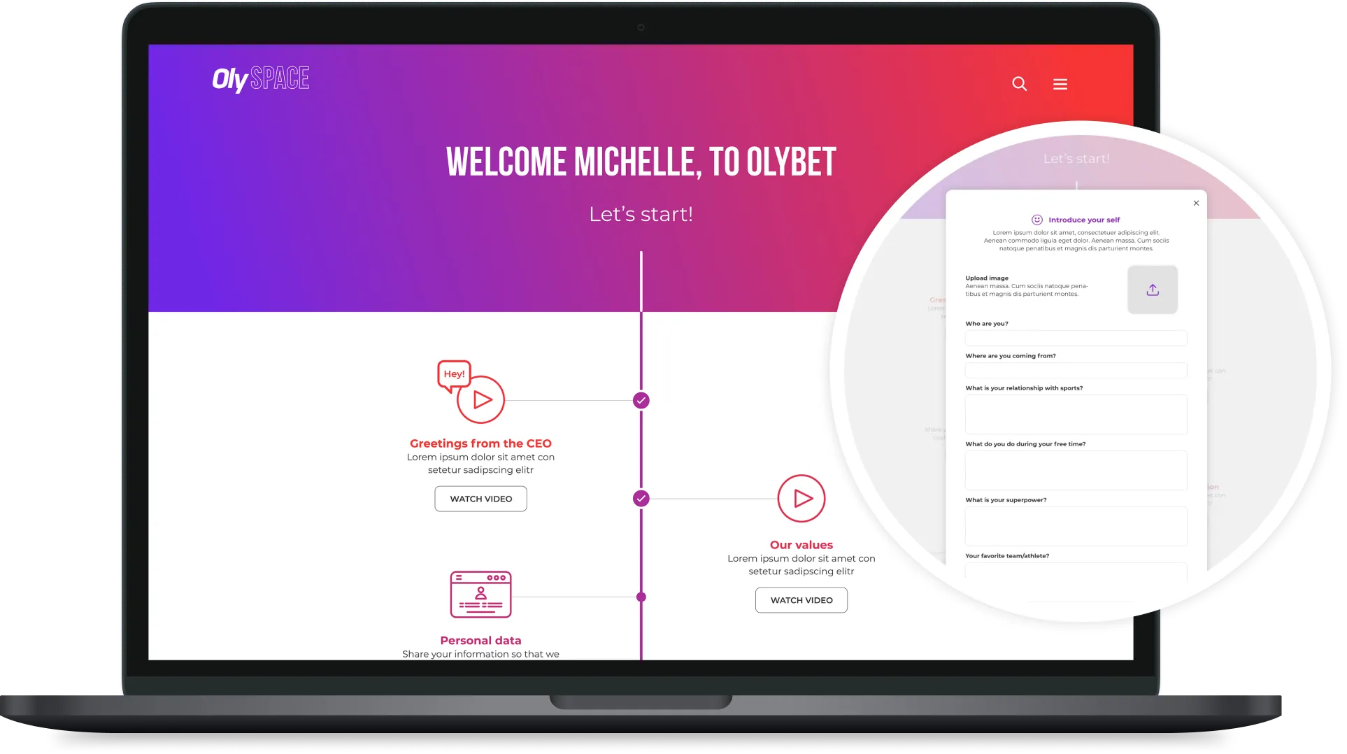 Olympic Entertainment onboarding