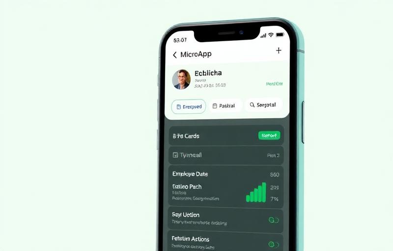 MicroApp interface embedded in Cornerstone platform