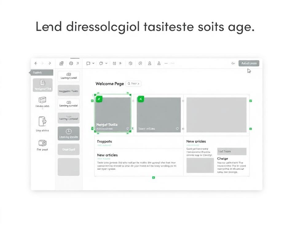 Octily Content Editor with drag-and-drop components for building a Cornerstone welcome page
